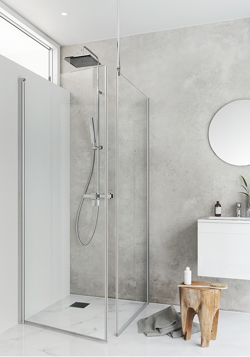 Igloo Pro Corner shower / Shower niche Clear glass 80x100