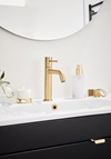 BASIN MIXER FINE LOW MATTE BRUSHED BRASS