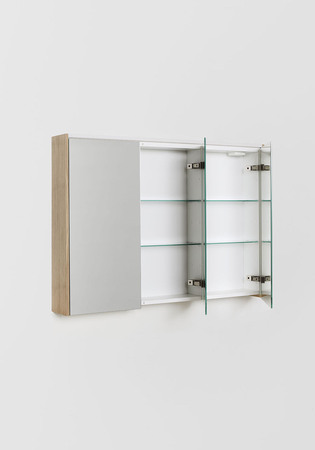 Mirror Cabinet Shift Light Oak 1000