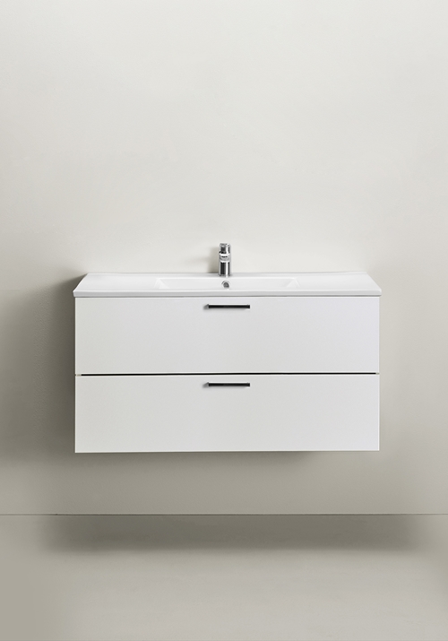 VANITY CABINET GO 2 DRAWERS WHITE 1000