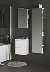 UPPER MIRROR WITH STORAGE STORE WHITE 400