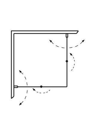 Shower Corner Igloopro Fold 70X70 Black