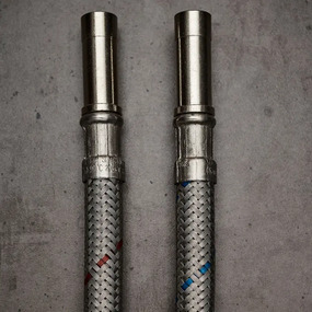Have flexible PEX hoses