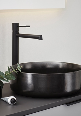 BASIN MIXER SHAPE HIGH BLACK