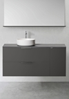 VANITY UNIT SHAPE 1200 (900 WITH SIDE CABINET SOFTCLOSE 300) ANTHRACITE