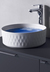 Circle Facet Washbasin White Matt