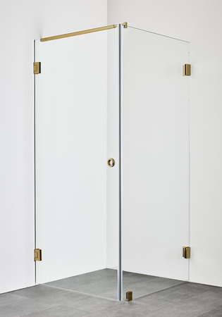 Shower Corner Infinity Combi Door/Wall 100X80 Brass