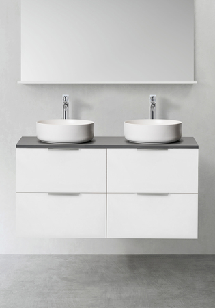 Vanity Unit Shape White 1200D