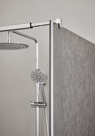 Shower Wall Infinity Lace 80 Chrome