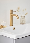 BASIN MIXER FINE LOW MATTE BRUSHED BRASS