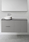 VANITY UNIT SHAPE 1200 (600 WITH 2 PCS SIDE CABINET PUSH 300) GREY