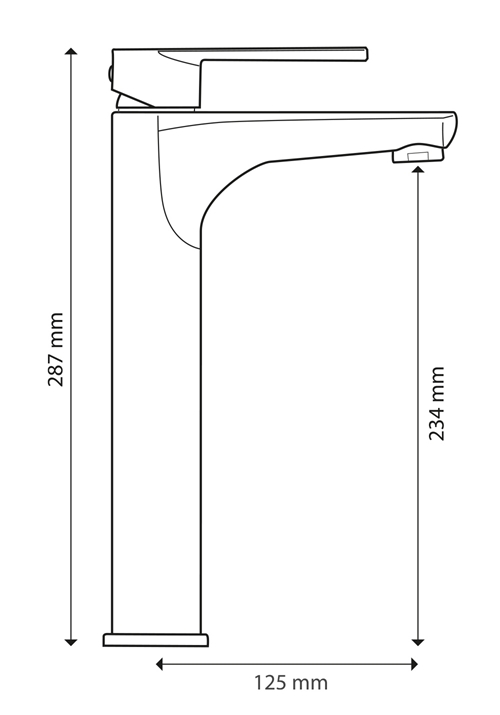 MIX HIGH BASIN MIXER CHROME