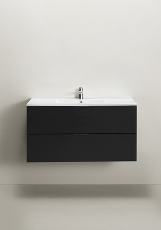 Vanity Cabinet Go 2 Drawers Black 1000