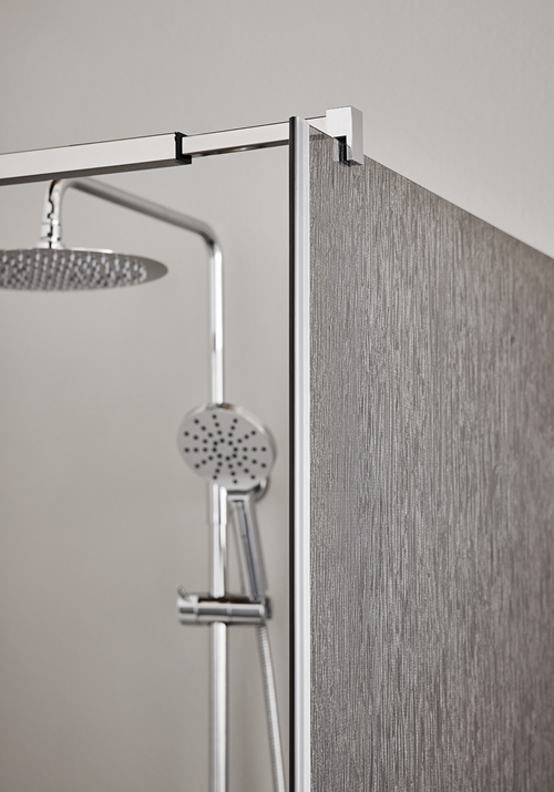 SHOWER CORNER INFINITY LACE COMBI DOOR/WALL 80X80 CHROME