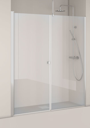 Shower Wall Igloo Pro Niche 1855-1885Mm Door 100 +  Wall 90 Clear Glass Aluminium
