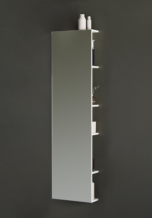 FULL LENGTH MIRROR WITH STORAGE STORE WHITE 400