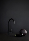 KITCHEN FAUCET RISE STAINLESS STEEL BLACK WITH DISHWASHER SHUT OFF VALVE