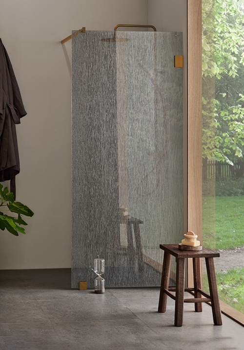 SHOWER WALL INFINITY LACE 80 BRASS