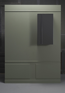 EDGE HALF CABINET ANTHRACITE SOFT CLOSING