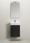 VANITY CABINET GO 1 DOOR WITH BASIN AND MIRROR BLACK 450