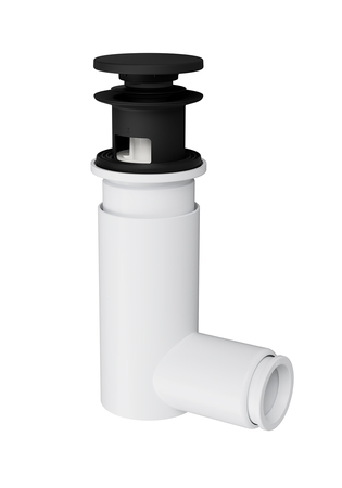Drain Assembly With Bottom Valve Easy Clean Black