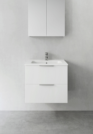 Vanity Unit Shape 600 White With Basin