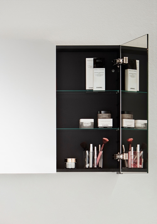 GO MIRROR CABINET 600 BLACK