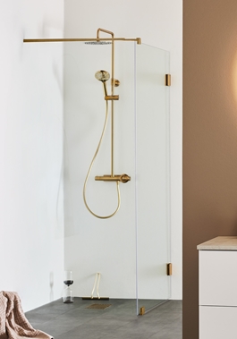 SHOWER WALL INFINITY 80 BRASS