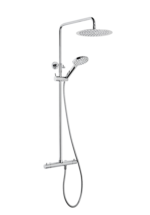 SHOWER COLUMN FINE 150CC CHROME W Ø300 SHOWER HEAD - Hafa bathroom