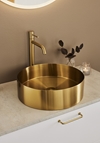 BASIN CIRCLE STEEL BRUSHED BRASS