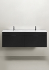 VANITY CABINET GO 2X1 DRAWERS WITH BASIN BLACK 1200