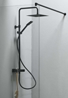 SHOWER COLUMN MIX SLIM SQUARE 160CC BLACK MATT W 250X250 SHOWER