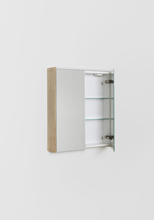 Mirror Cabinet Shift Light Oak 600