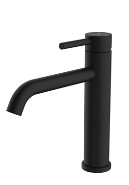 BASIN MIXER RECO MEDIUM STAINLESS STEEL BLACK