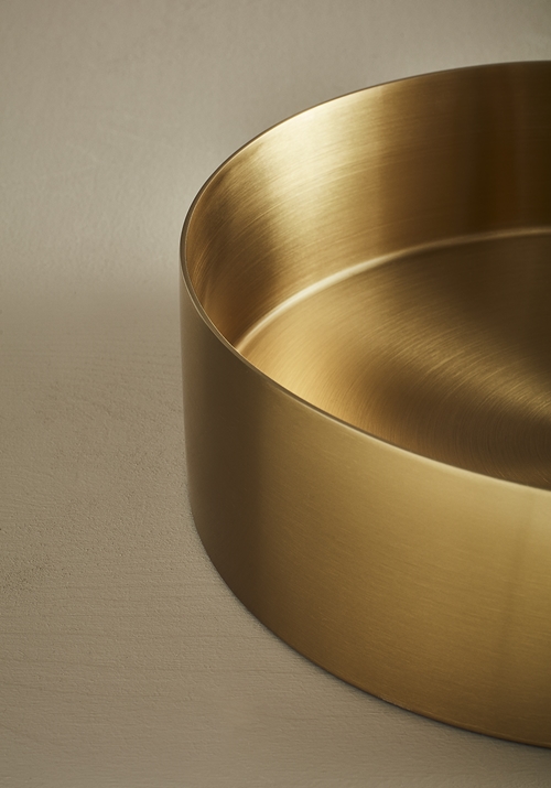 BASIN CIRCLE STEEL BRUSHED BRASS