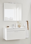 VANITY CABINET GO 1 DRAWER WITH BASIN AND MIRROR WHITE 600