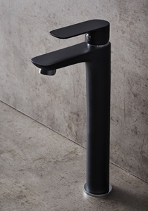 BASIN MIXER GO HIGH BLACK MATT