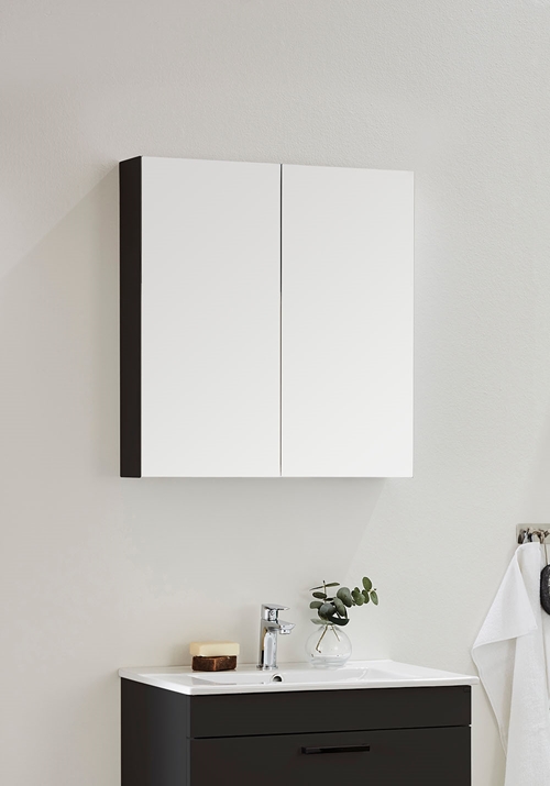 GO MIRROR CABINET 600 BLACK