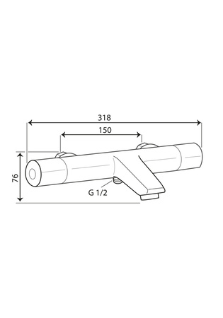 Pure 38 Bath/Shower Mixer 150Cc Chrome