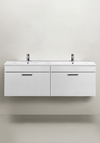 VANITY CABINET GO 2X1 DRAWERS WITH BASIN WHITE 1200