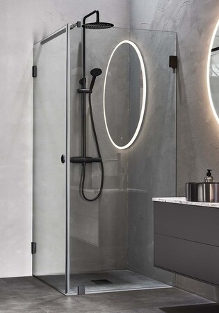 Shower Corner Infinity Combi Door/Wall 90X100 Black