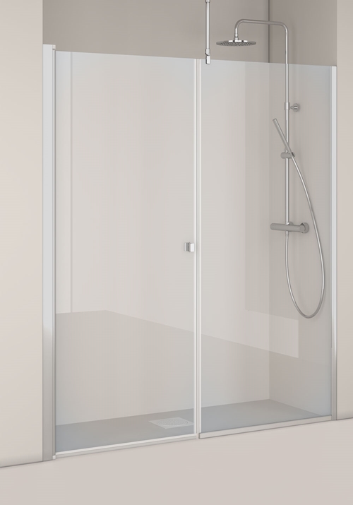 SHOWER WALL IGLOO PRO NICHE 1655-1685MM DOOR 90 +  WALL 80 CLEAR GLASS ALUMINIUM