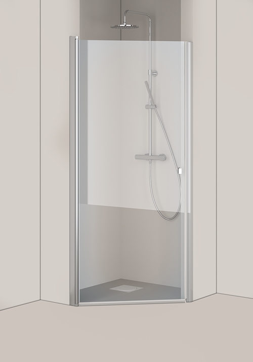 SHOWER DOOR IGLOO PRO 75 NICHE 730-770MM CLEAR GLASS ALUMINIUM