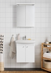 LIFE 600 COMPL WITH MIRROR CABINET WHITE WITH DOOR
