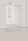 SHOWER WALL IGLOO PRO I-WALL 100 CLEAR GLASS ALUMINIUM