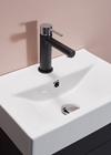 GO 450 COMPLETE BATHROOM FURNITURE INCL. BASIN, MIRROR, LED-LAMP AND HANDLE BLACK